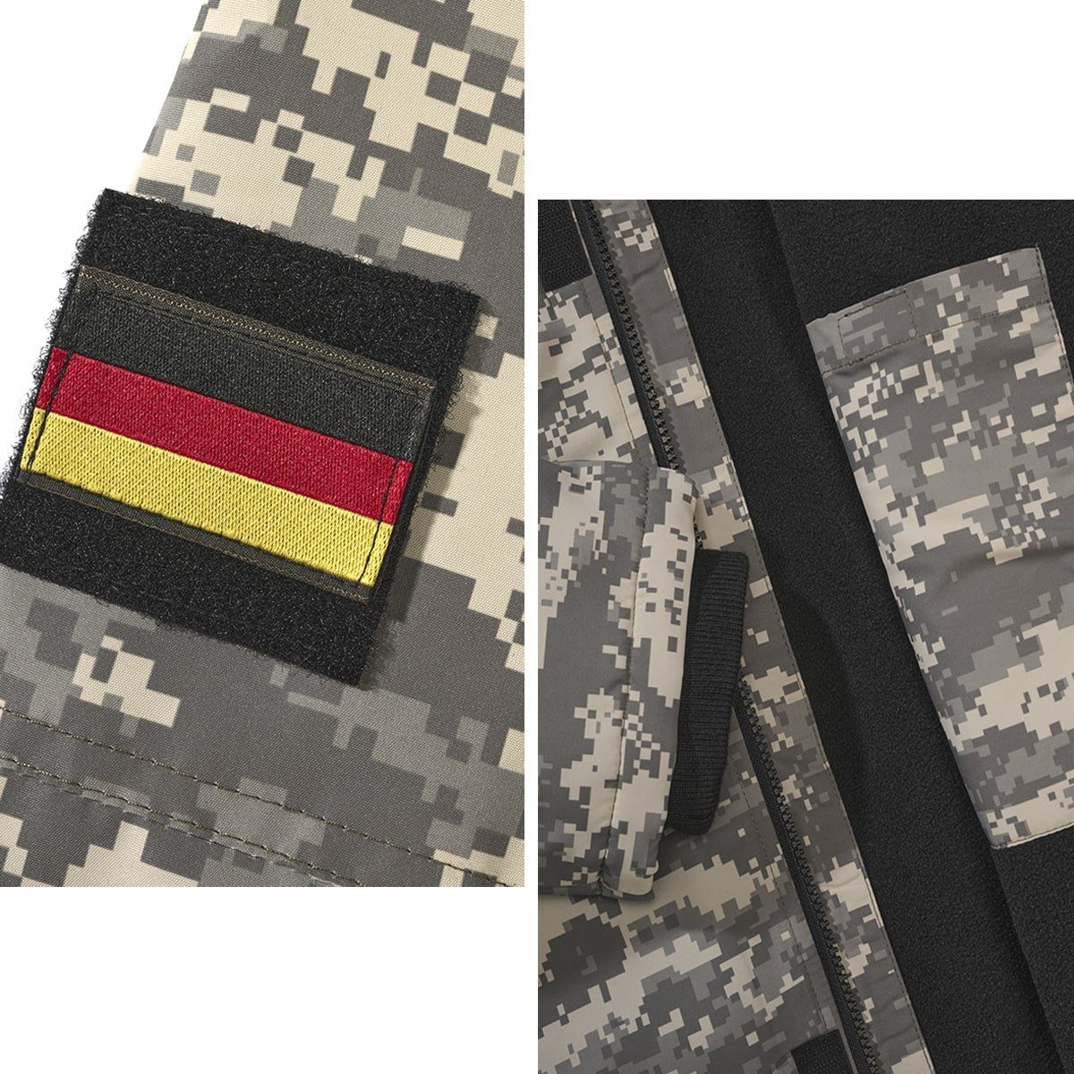 BWuM Windbreaker BWuM Tactical Windbreaker Zipper Fleece + Patch & Flaggen günstig online kaufen