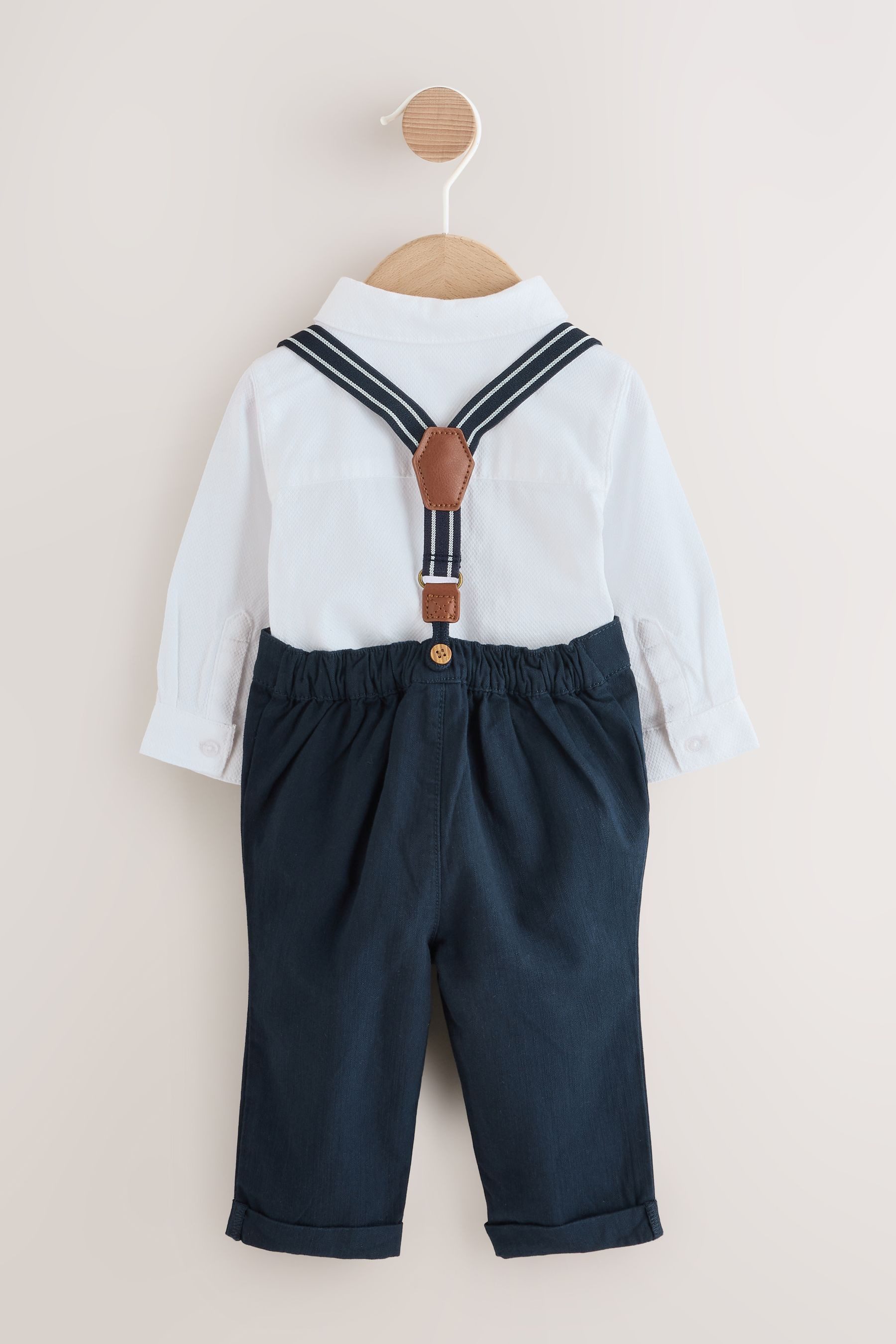 Next Hemd & Hose Baby Hemd, Hose und Hosenträger, 4er-Set (3-tlg)