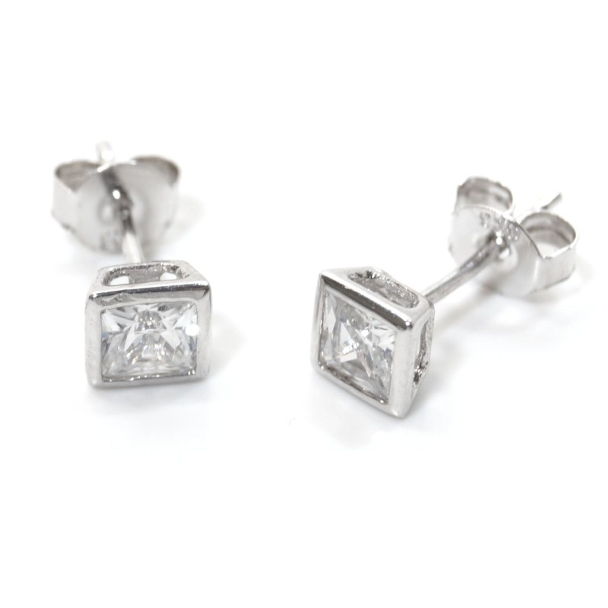 Miamar Paar Ohrstecker SO43, Miamar SO43 Damen Silber Ohrstecker Ohrschmuck Weiß