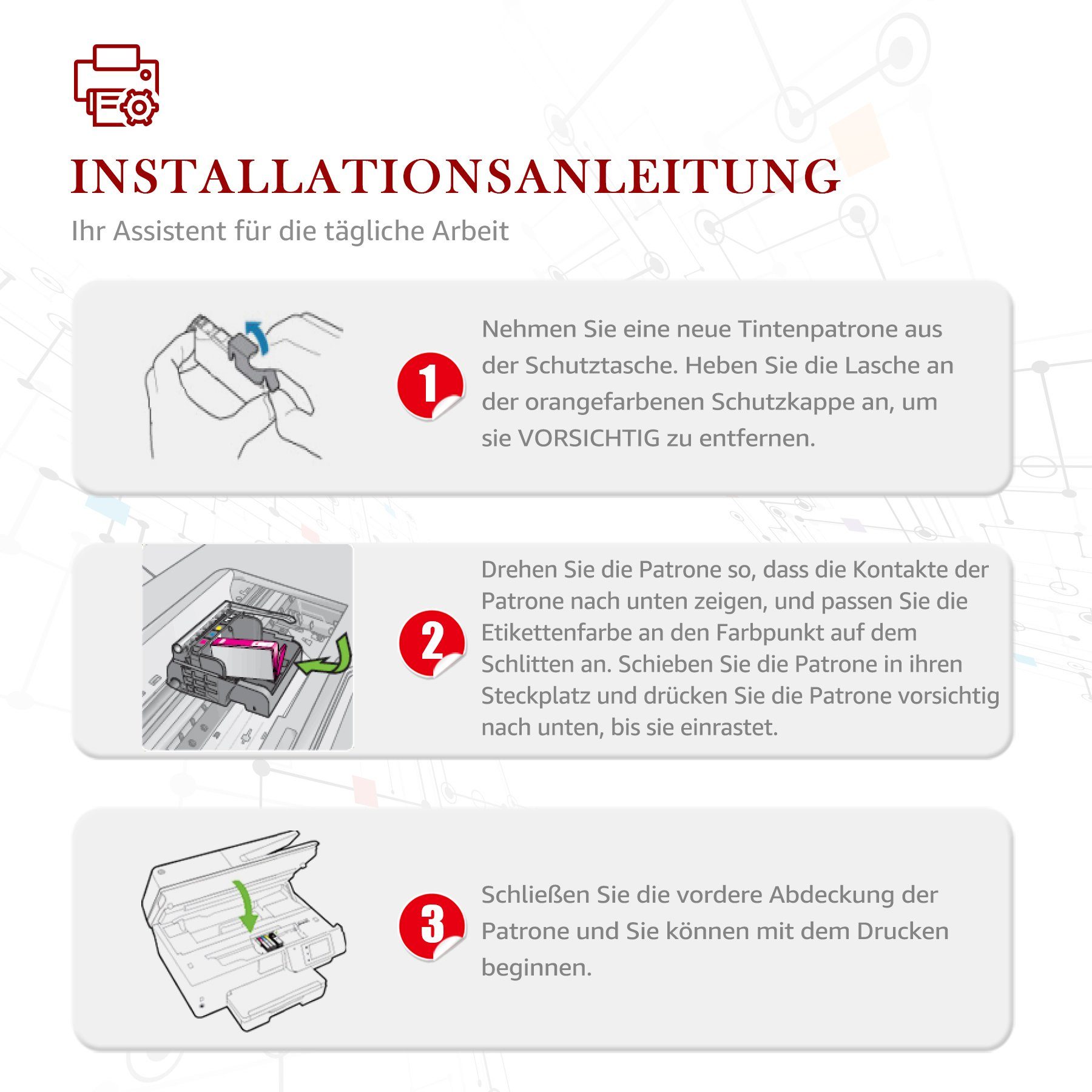 HP Tintenpatrone (0-tlg) Kompatibel 6812 935 XL Kingdom 6220 Toner Officejet für 934