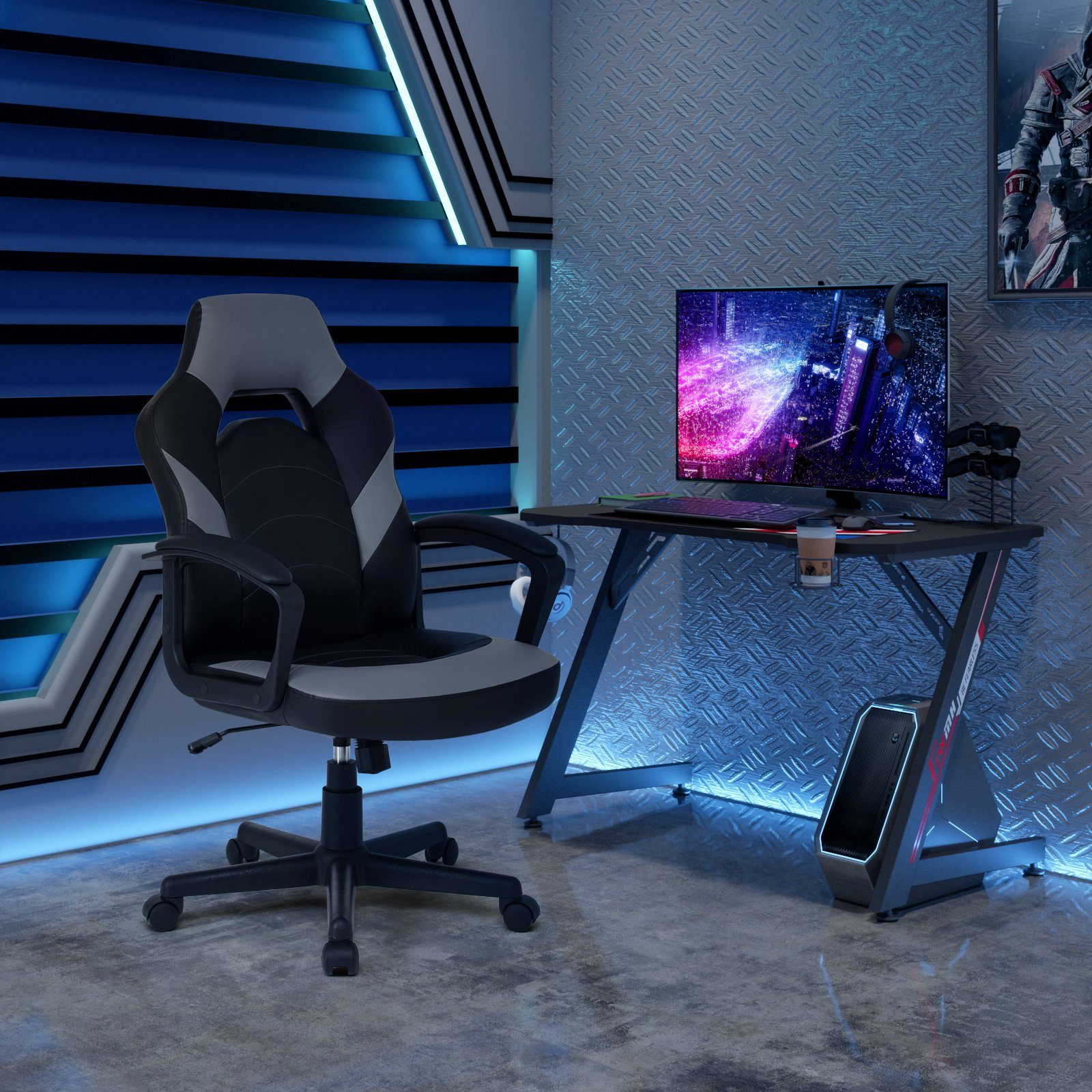Intimate WM Heart grau Bürostuhl,Computerstuhl Home Gaming Office Chair