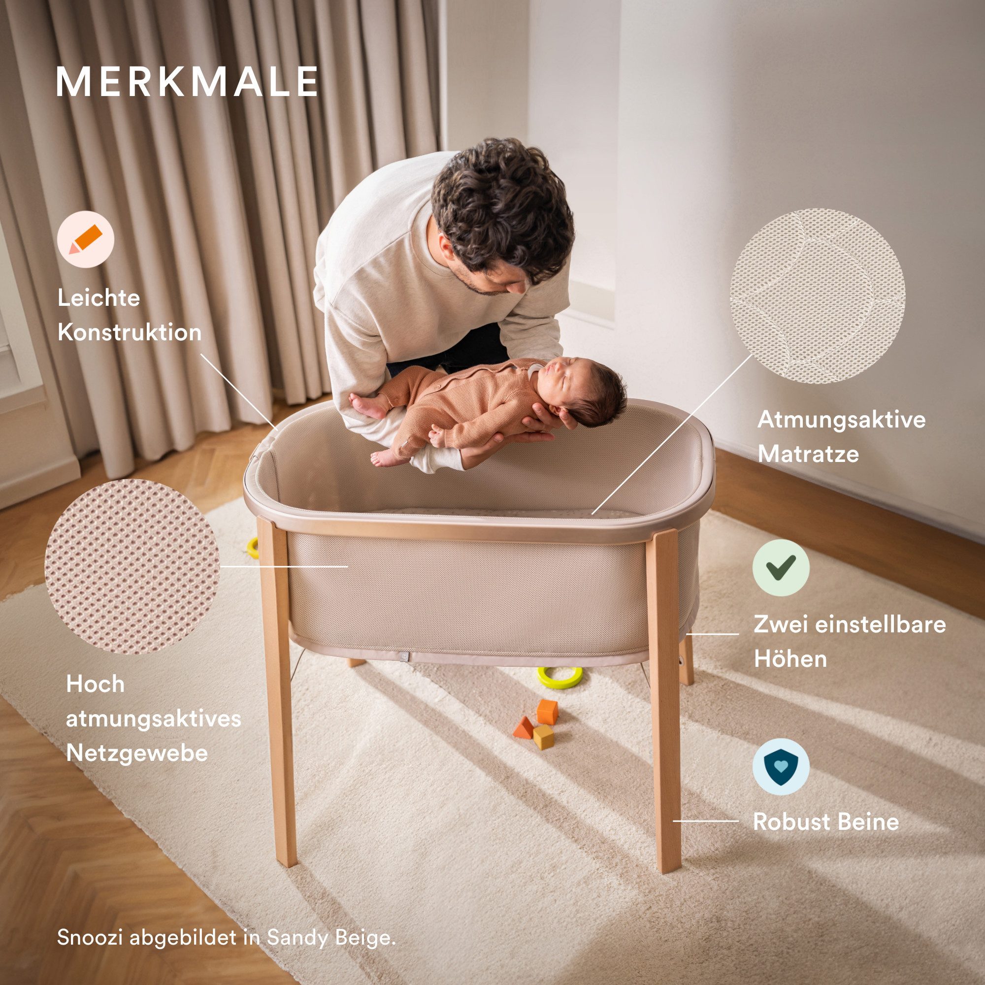 Stokke Stubenbett Snoozi Stubenwagen für Babys von 0-9 Monaten
