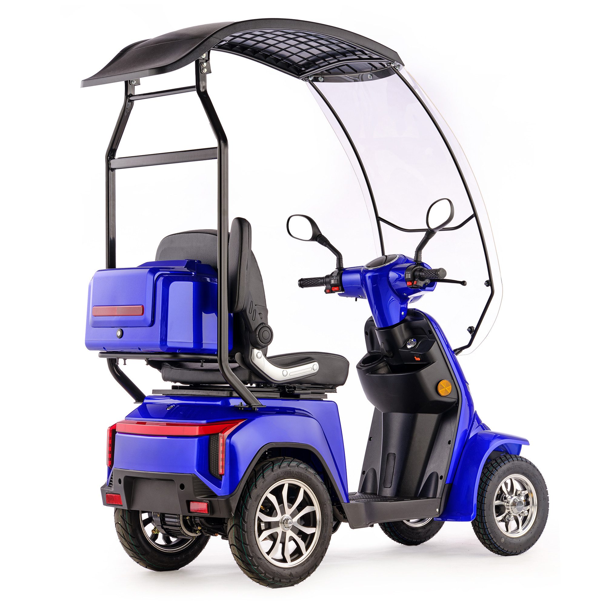 Veleco Elektromobil GRAVIS mit Dach Windschutzscheibe Seniorenmobil Mobilitätsroller LED, 1000,00 W, 12,00 km/h, Dach mit Windschutzscheibe