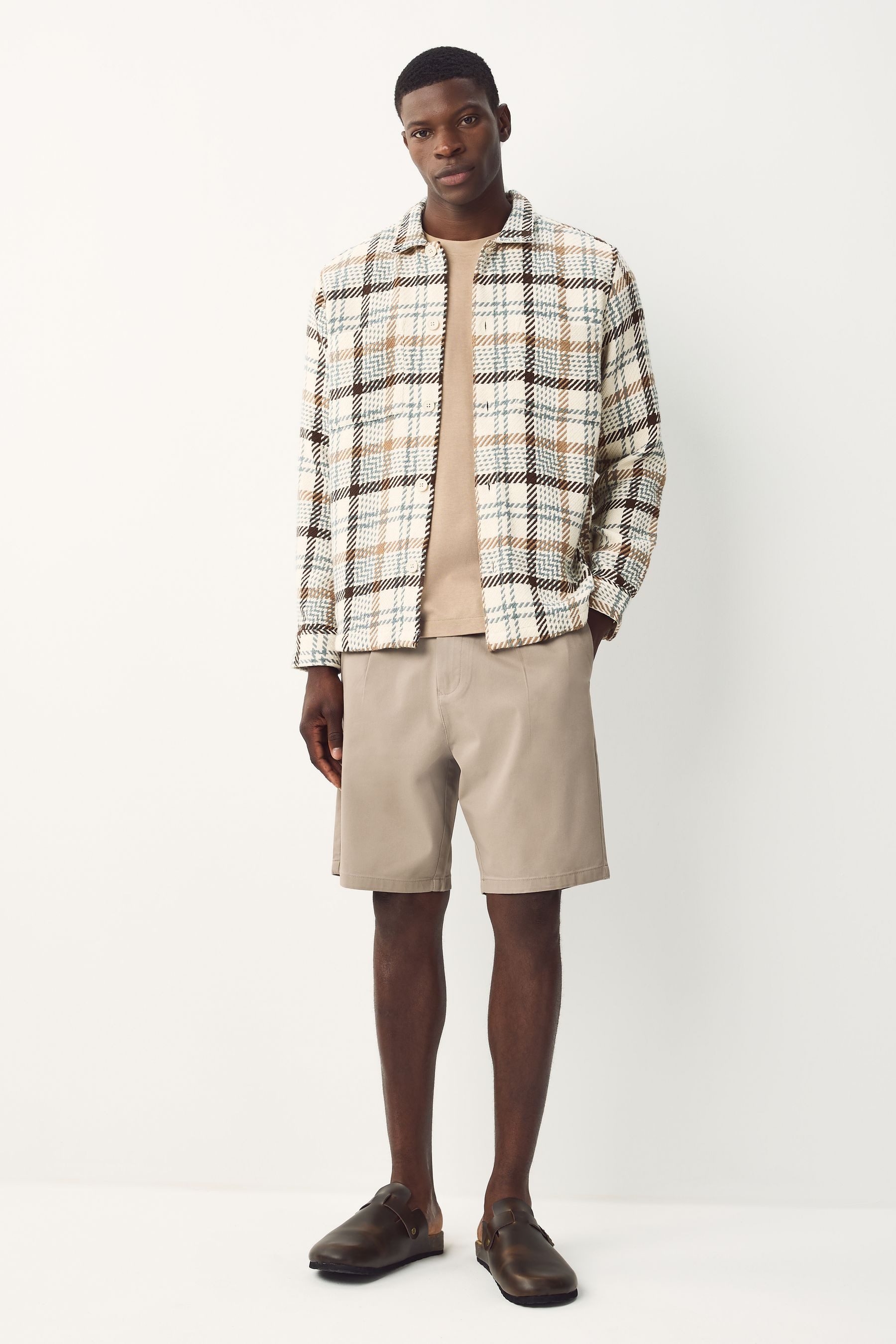 Next Hemdjacke Hemdjacke aus Twill mit Karomuster (1-St)