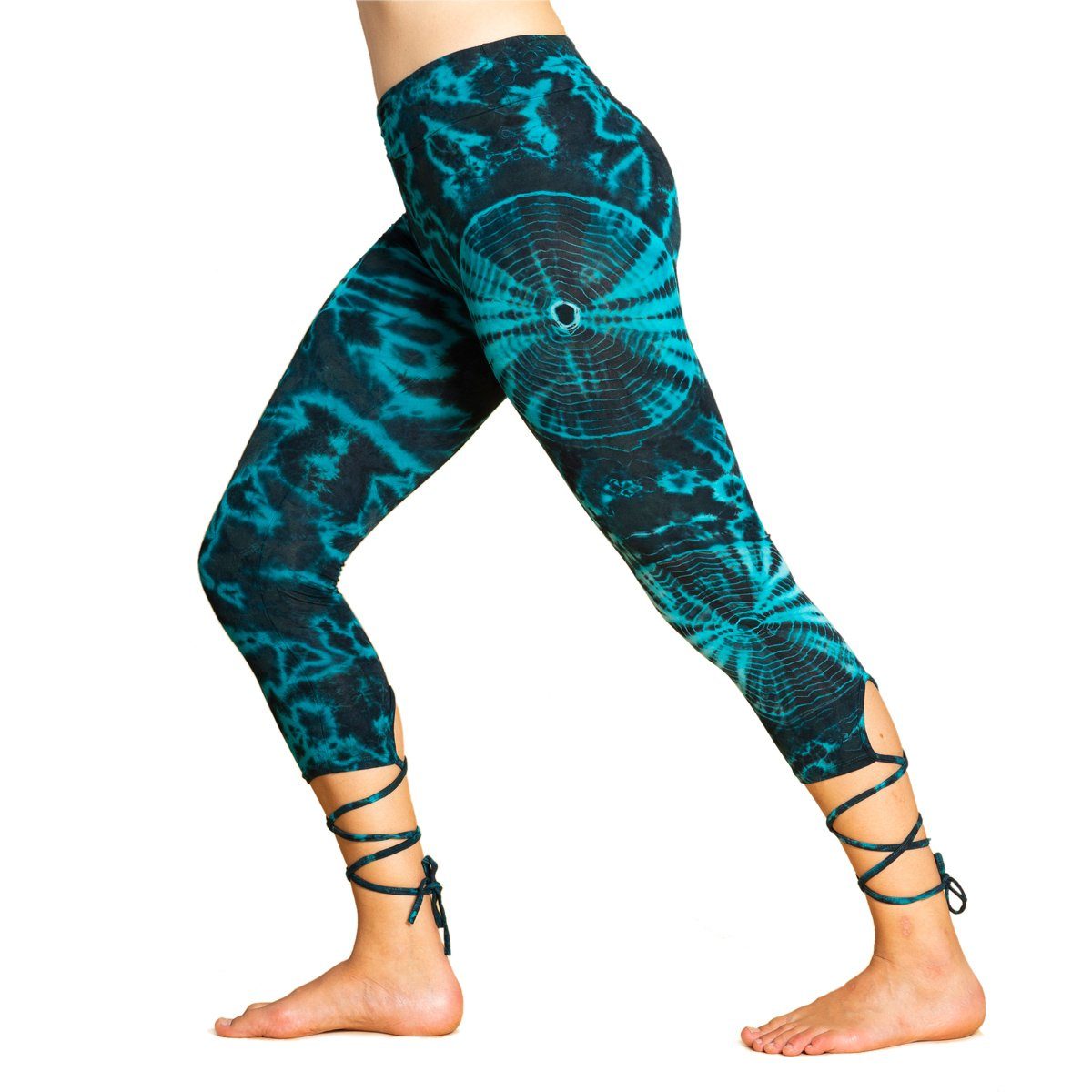 PANASIAM Leggings Unikat Lace-up Batik 3/4 günstig online kaufen