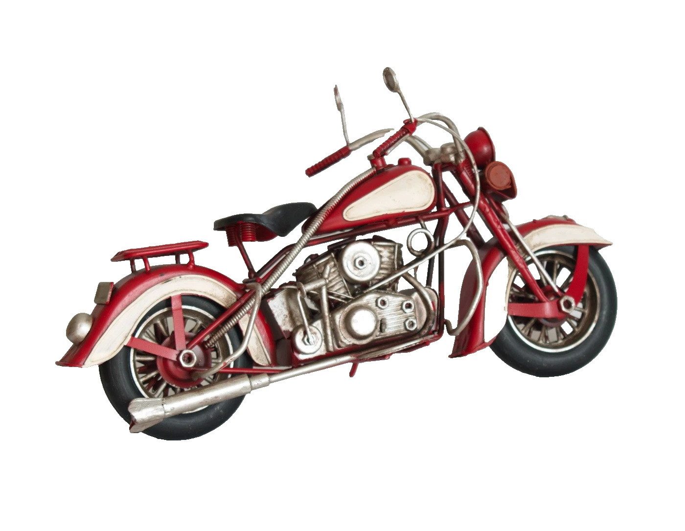 Dekofigur Deko Motorrad Metall Bike Rad Chopper Antik Retro Stil Skulptur Objekt