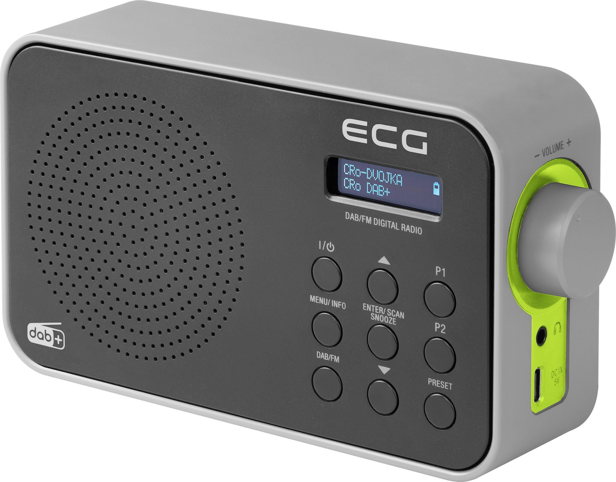 ECG RD 110 DAB Black Digitalradio (DAB) (Digitalradio (DAB), FM, tragbar, Wecker, Timer, Snoozer, 1,00 W)