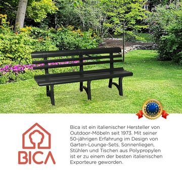 Bica Gartenbank Olimpia anthrazit Ideal für Garten Sitzbank, Parkbank