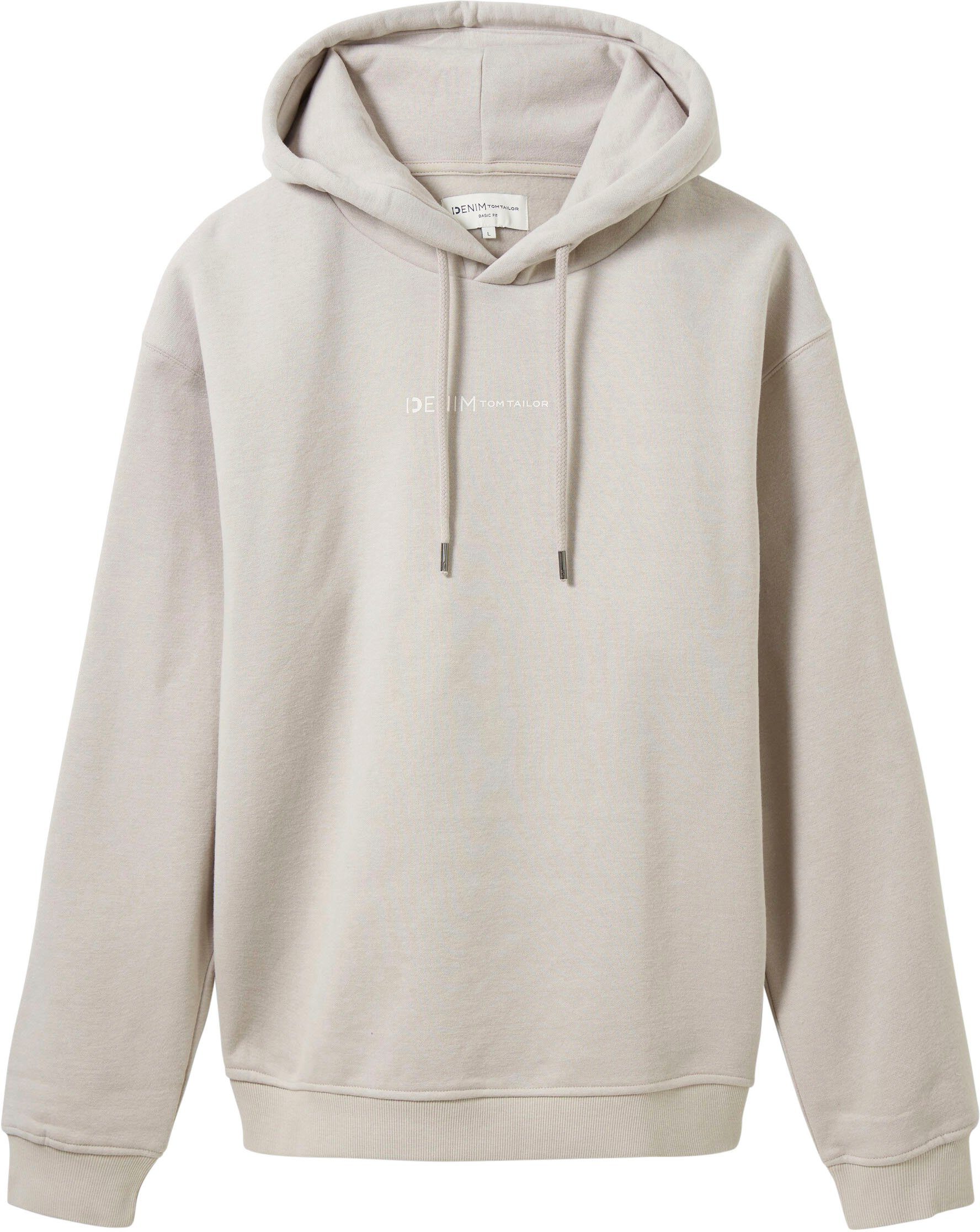 TOM TAILOR Denim Sweatshirt mit Kapuze und Logo-Print