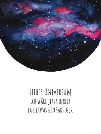 Close Up Kunstdruck Liebes Universum... Kunstdruck 30 x 40 cm