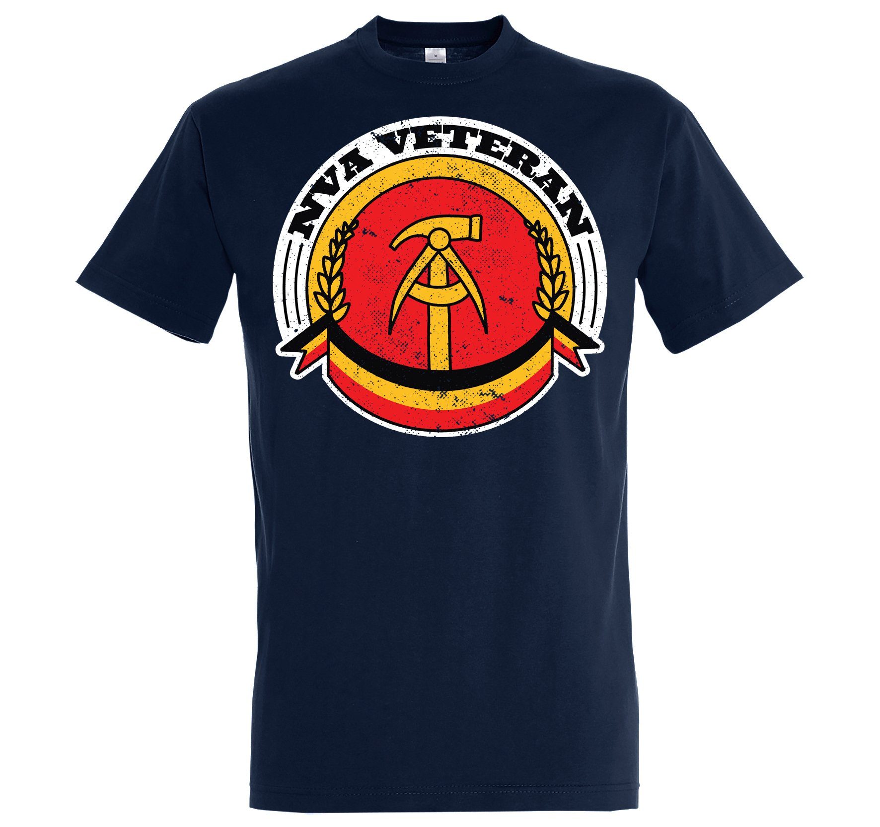 Youth Designz T-Shirt NVA Veteran Herren Shirt mit trendigem Frontprint Navyblau