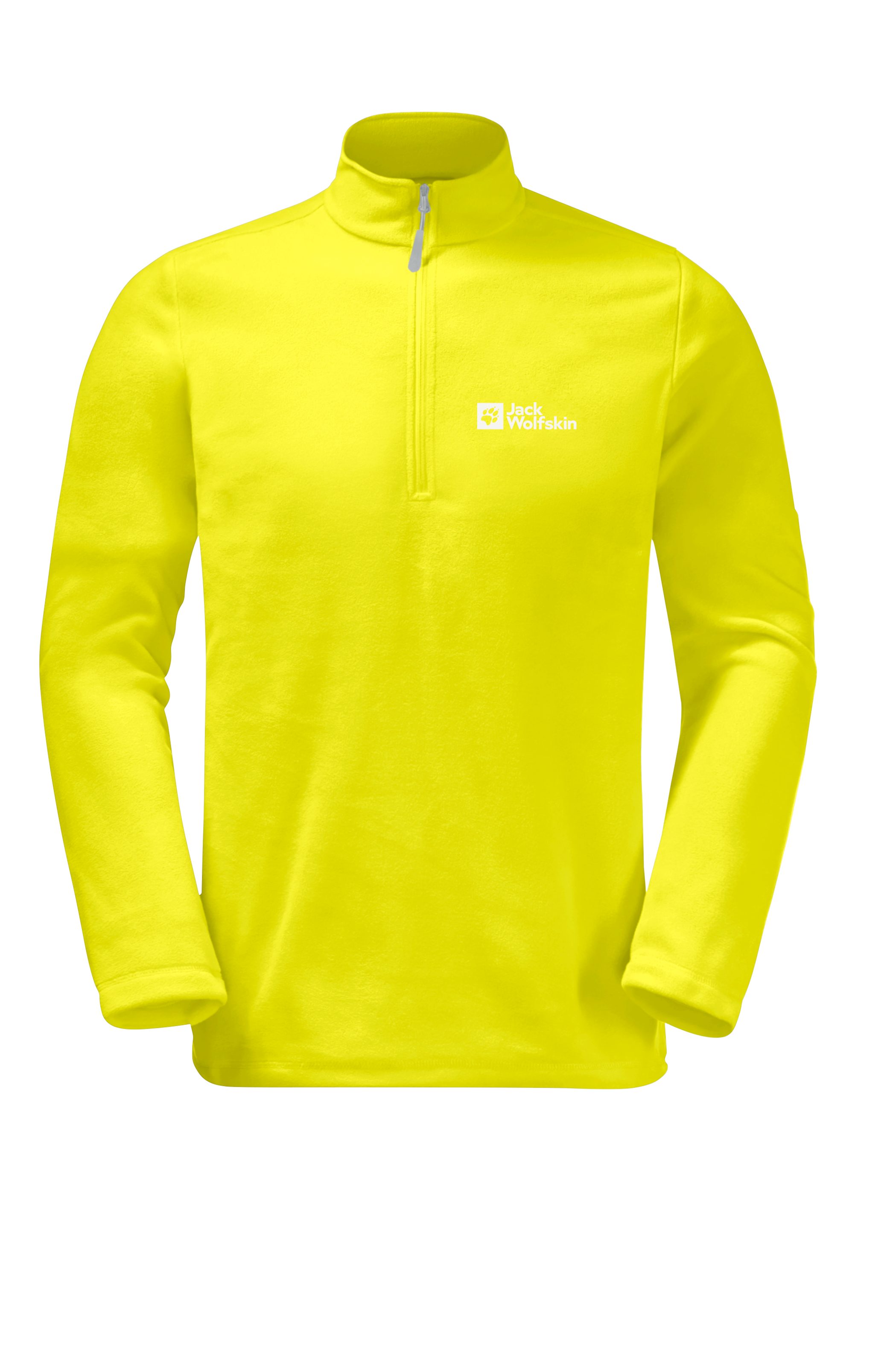 Jack Wolfskin Fleecepullover TAUNUS HZ M für Wandern und Trekking, mit Stehkragen, mit halbem Reißverschluss