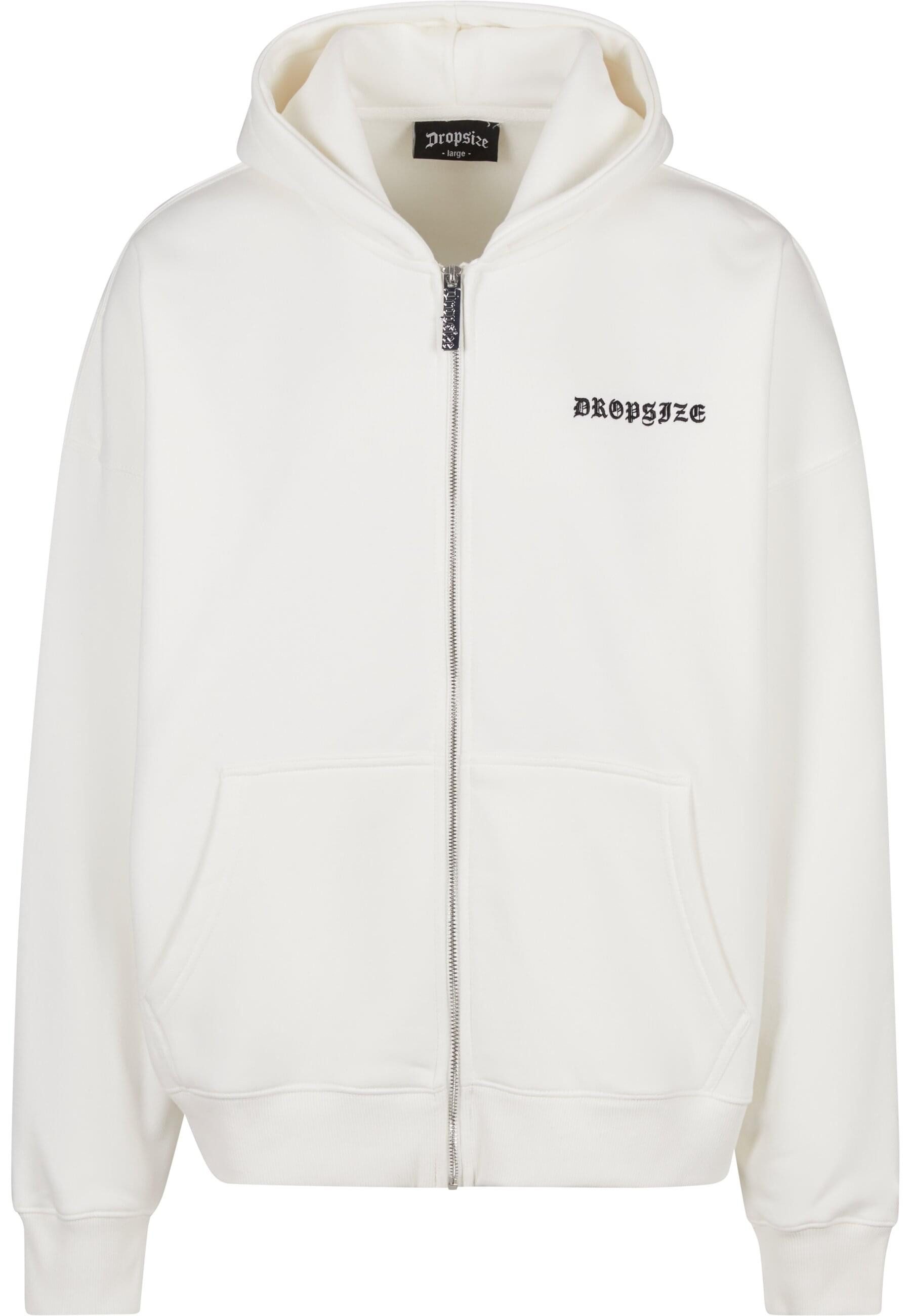 Dropsize Sweatjacke Dropsize SUPER HEAVY OVERSIZE LOGO ZIP HOODIE günstig online kaufen