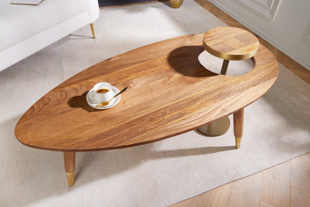 riess-ambiente Couchtisch GATSBY 110cm braun / gold (Set, 2-St), Wohnzimmer günstig online kaufen