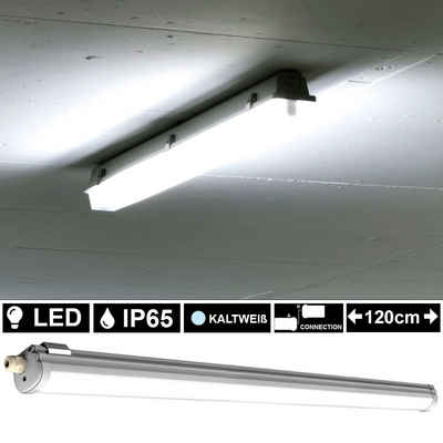 etc-shop LED Deckenleuchte, LED-Leuchtmittel fest verbaut, Wannenleuchte Feuchtraum Deckenleuchte Werkstatt Garagen Keller