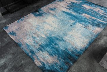 Teppich MODERN ART 240x160cm blau grau, riess-ambiente, rechteckig, Höhe: 10 mm, Wohnzimmer · Baumwollmischung · Vintage