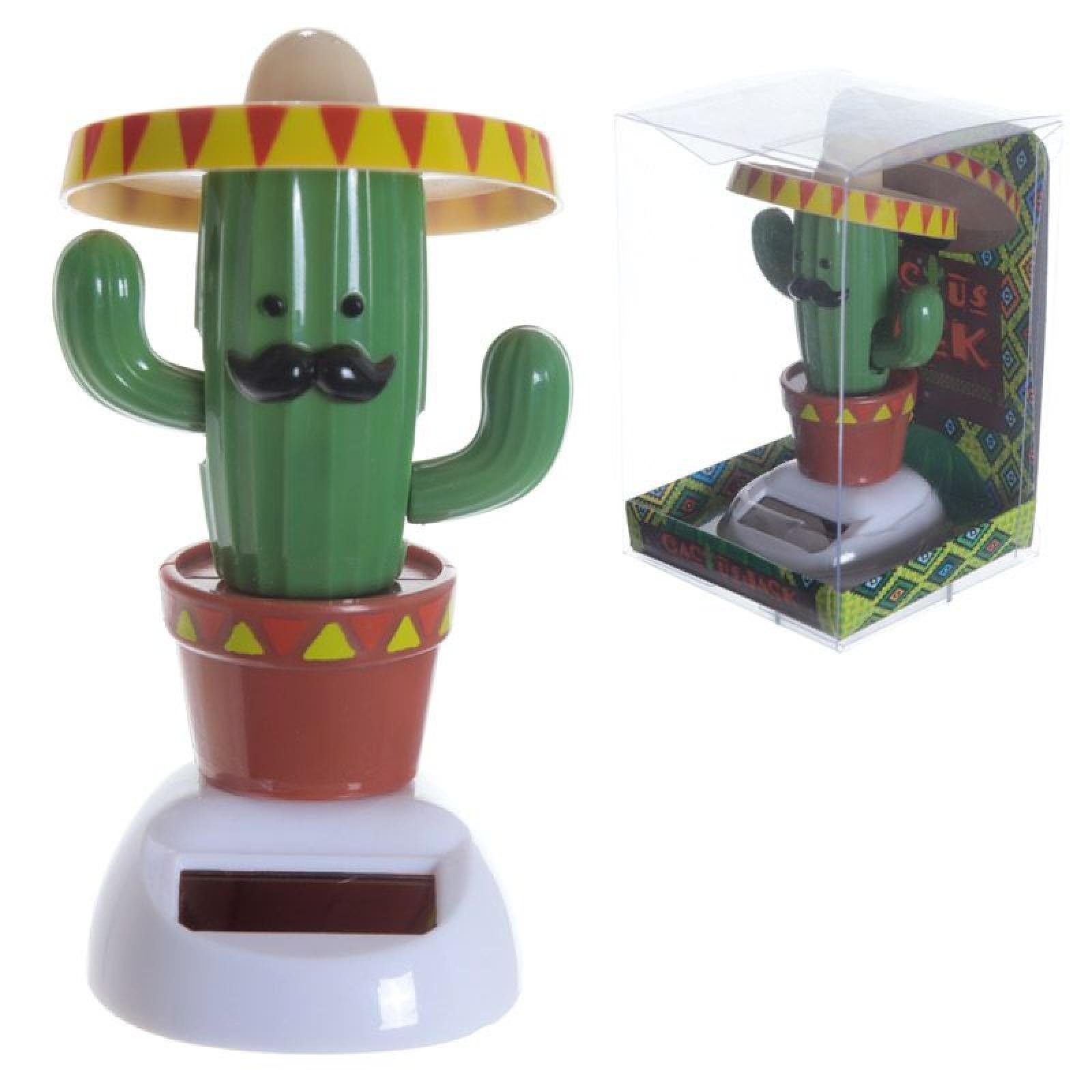 Puckator Dekofigur Kaktus mit Sombrero Solar Pal Wackelfigur