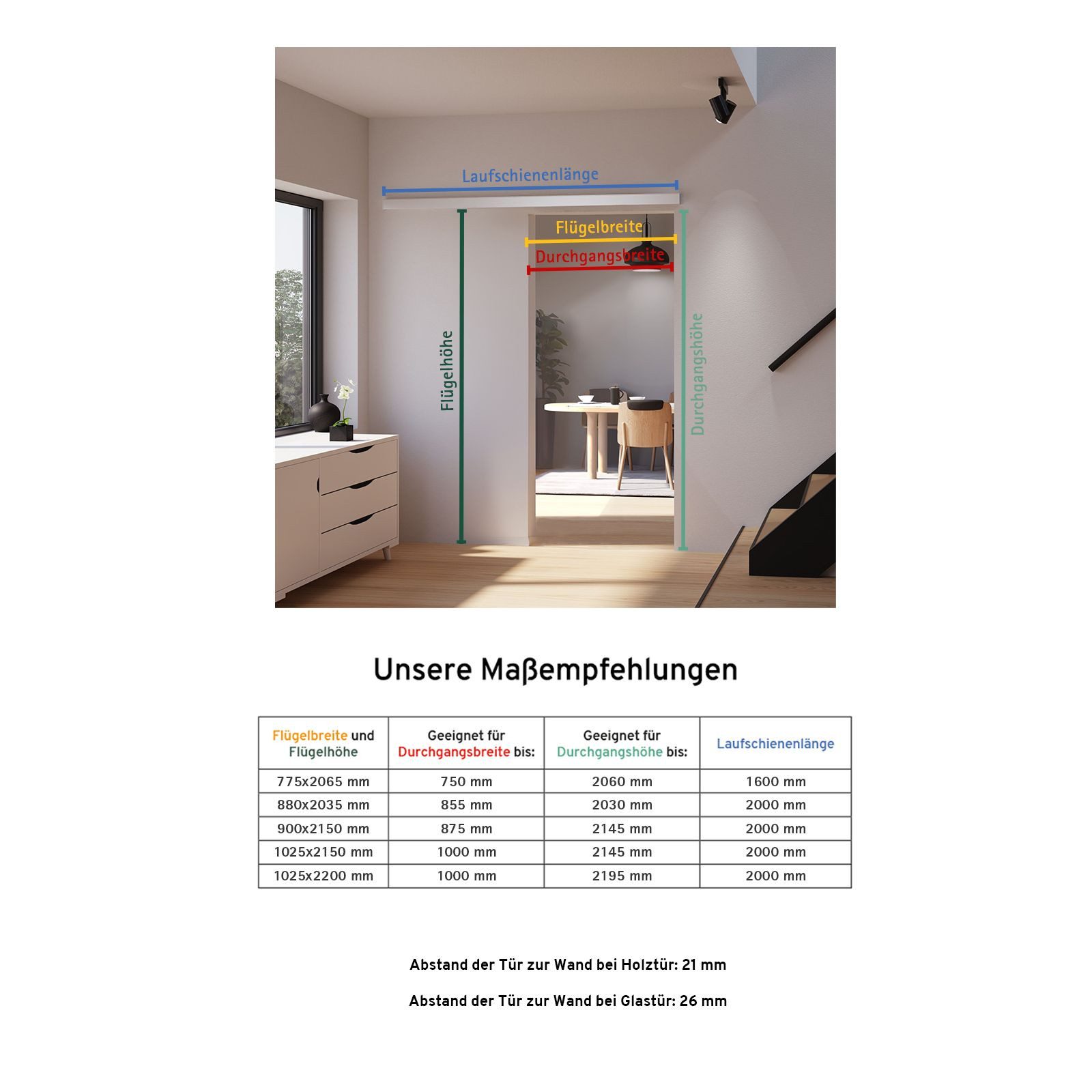 inova wohnen Schiebetür Holzschiebetür Scheunentor Schwarz, günstig online kaufen