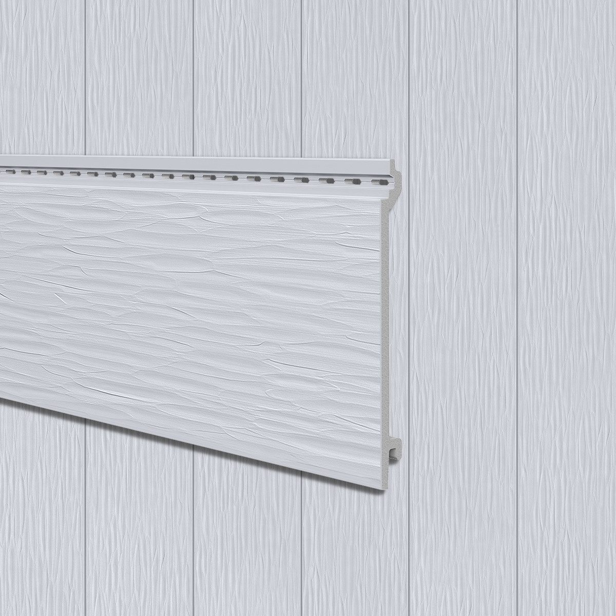 Vox Verkleidungspaneel Kerrafront FS-101 Opti Profil á 2,95m 4 St. 2 qm chiseled pearl grey, BxL: 20,5x295 cm, 0,6 qm, (Bund mit 4 Paneele, 2,124 qm) Geringer Wartungsaufwand, UV-beständig, Optik gemeißeltes Holz