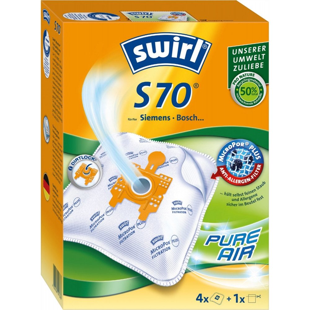 Thumbnail - Swirl Staubsaugerbeutel Swirl S 70 EcoPor Staubfilterbeutel - Staubfilterbeutel, passend für Swirl, 99,99% Staubfilterun...