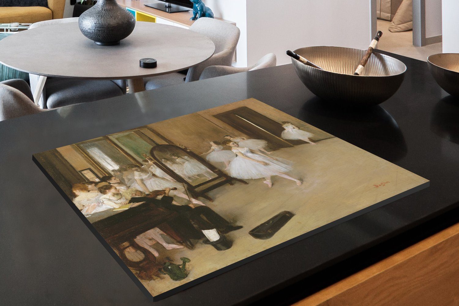 Arbeitsfläche von Edgar MuchoWow Tanzkurs Degas, tlg), Ceranfeldabdeckung - (1 Gemälde nutzbar, Herdblende-/Abdeckplatte 70x52 Vinyl, Mobile cm, Der
