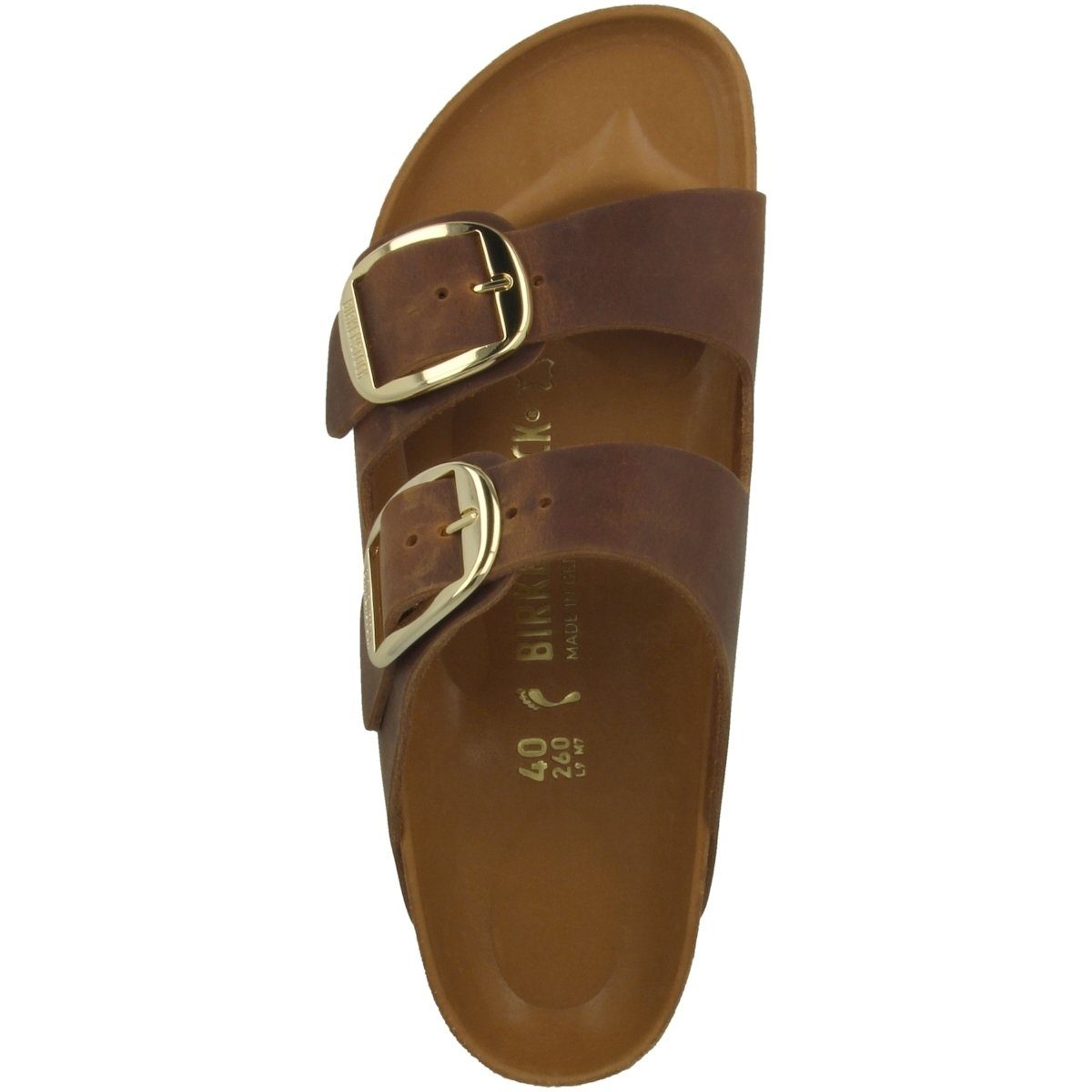 Birkenstock Arizona Big Buckle Geöltes Nubukleder Schmal Damen Sandale Sand günstig online kaufen