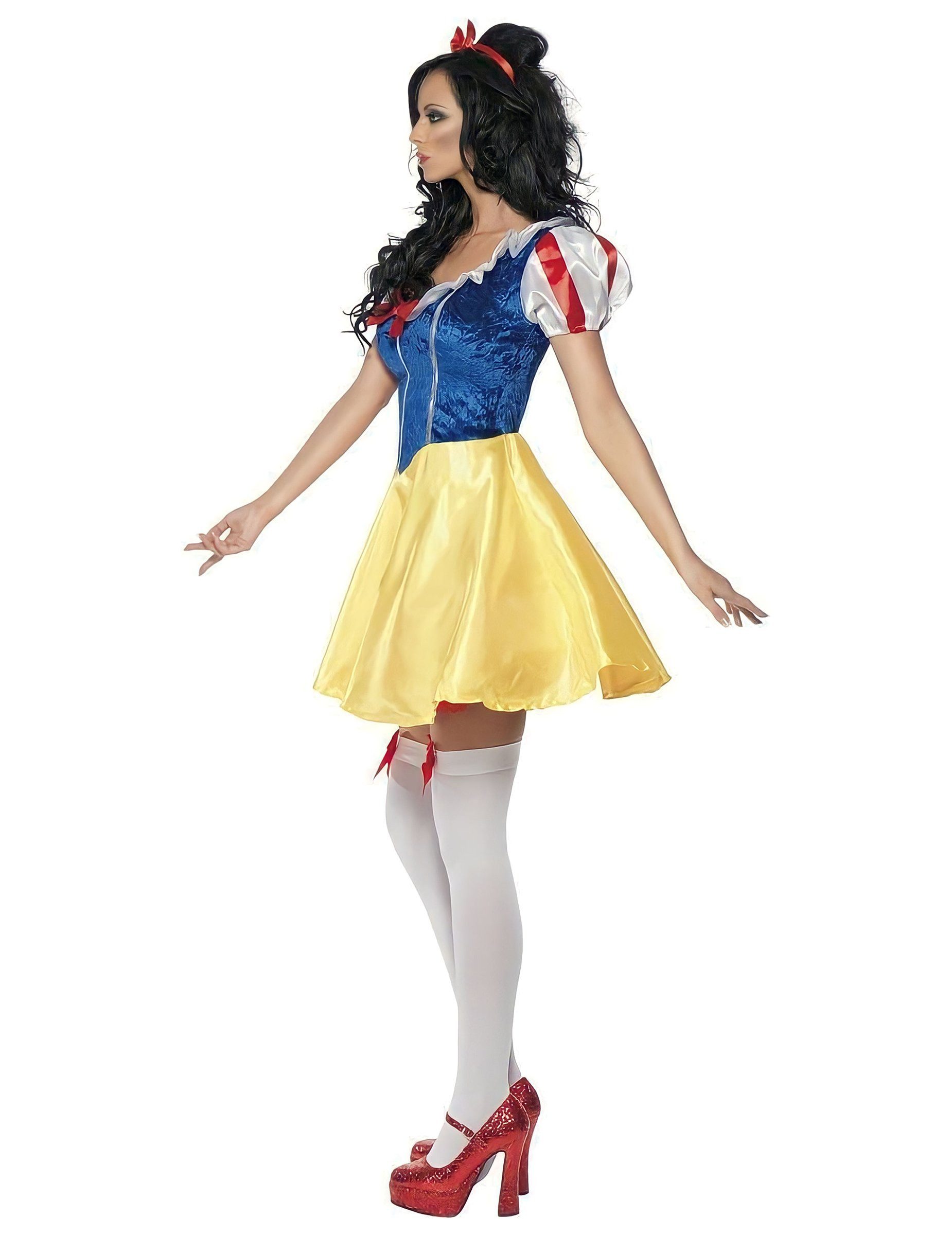 Kostüm Märchen-Prinzessin Damenkostüm blau-gelb-rot