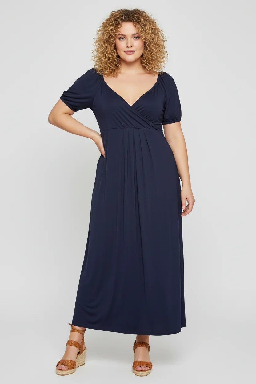 Shape of You Minikleid Langes Kleid mit Wickeldetail
