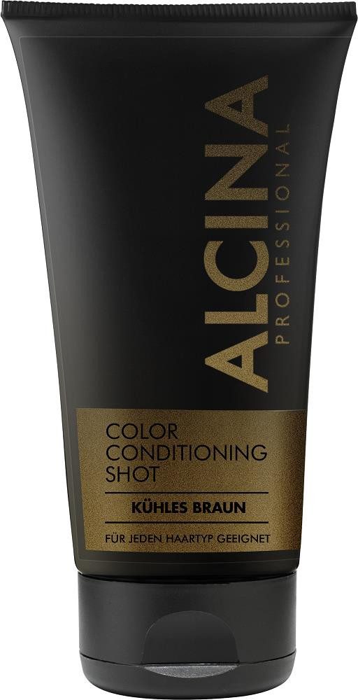 ALCINA Haarspülung ALCINA Color Conditioning Shot kaltes braun (150 ml), Packung, Pflegt glanzloses Haar und lässt verblassende Farben strahlen.
