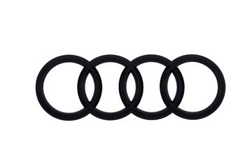 Audi Typenschild Audi Original Ringe Set, Alle Modelle, Front & Heckklappe, Schwarz