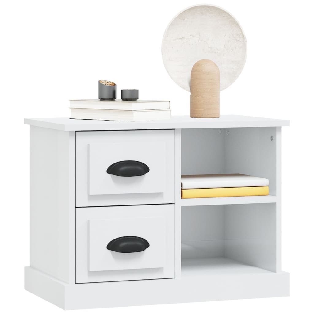 vidaXL Nachttisch Nachttisch Hochglanz-Weiß 60x35,5x45 cm (1-St) – Bild 4 von 5