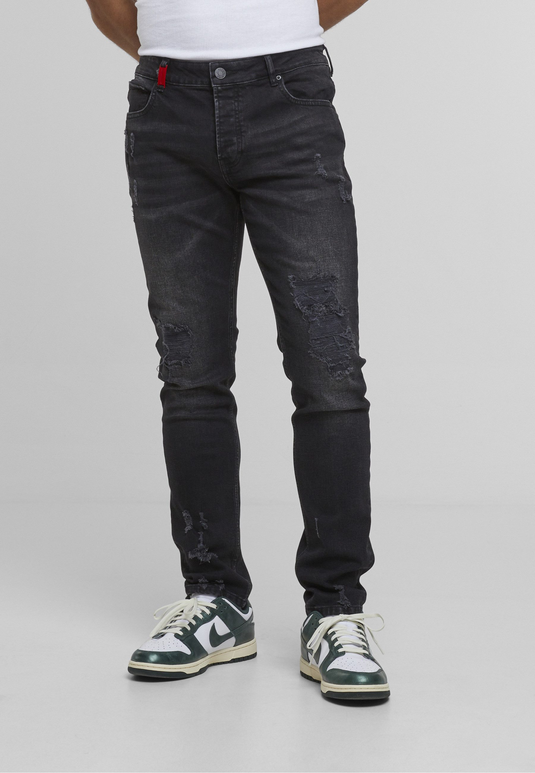 2Y Premium Bequeme Jeans 2Y Premium 2Y MIGUEL RIPPED SLIM FIT JEANS