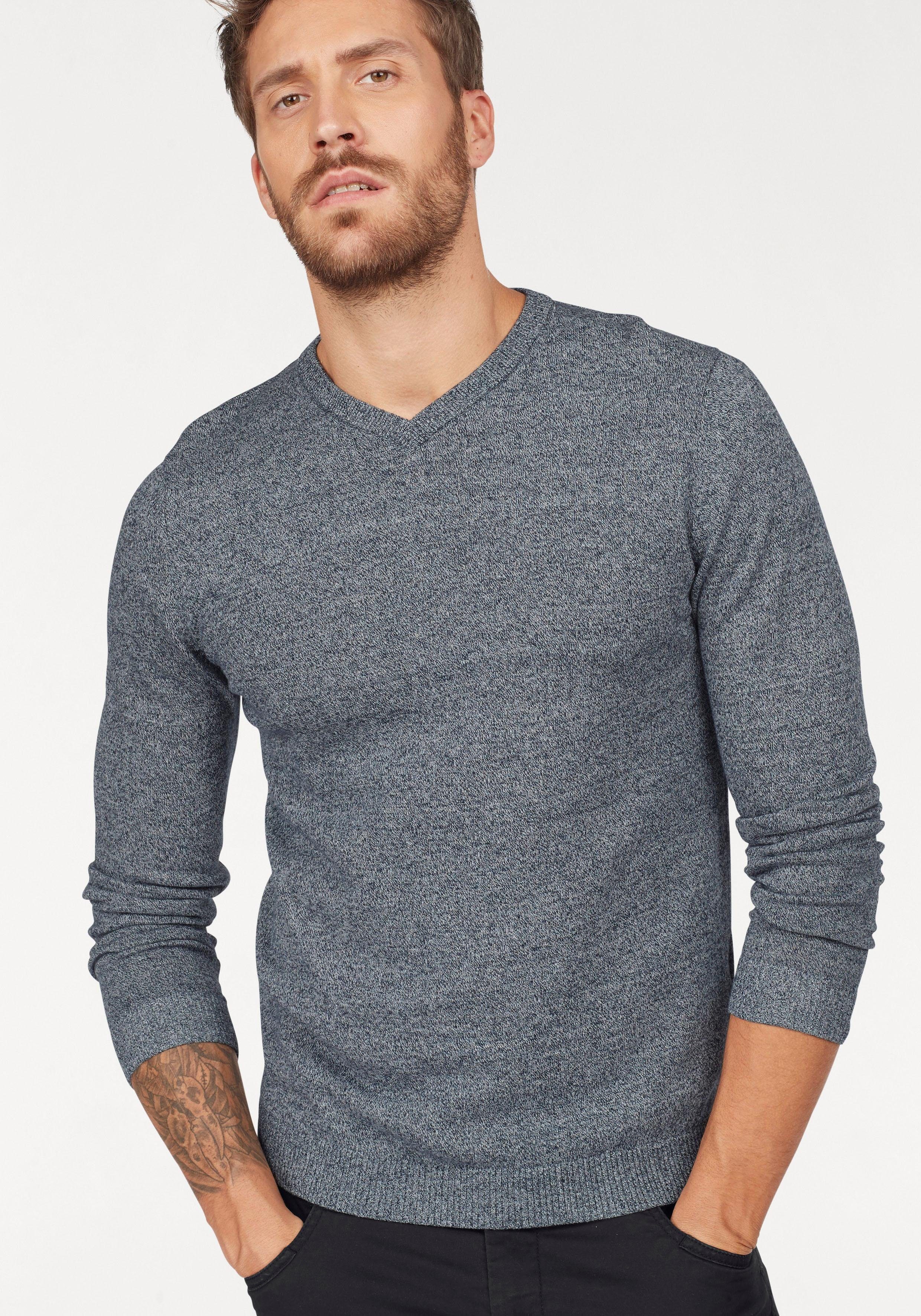 Jack & Jones V-Ausschnitt-Pullover JJEBASIC KNIT V-NECK