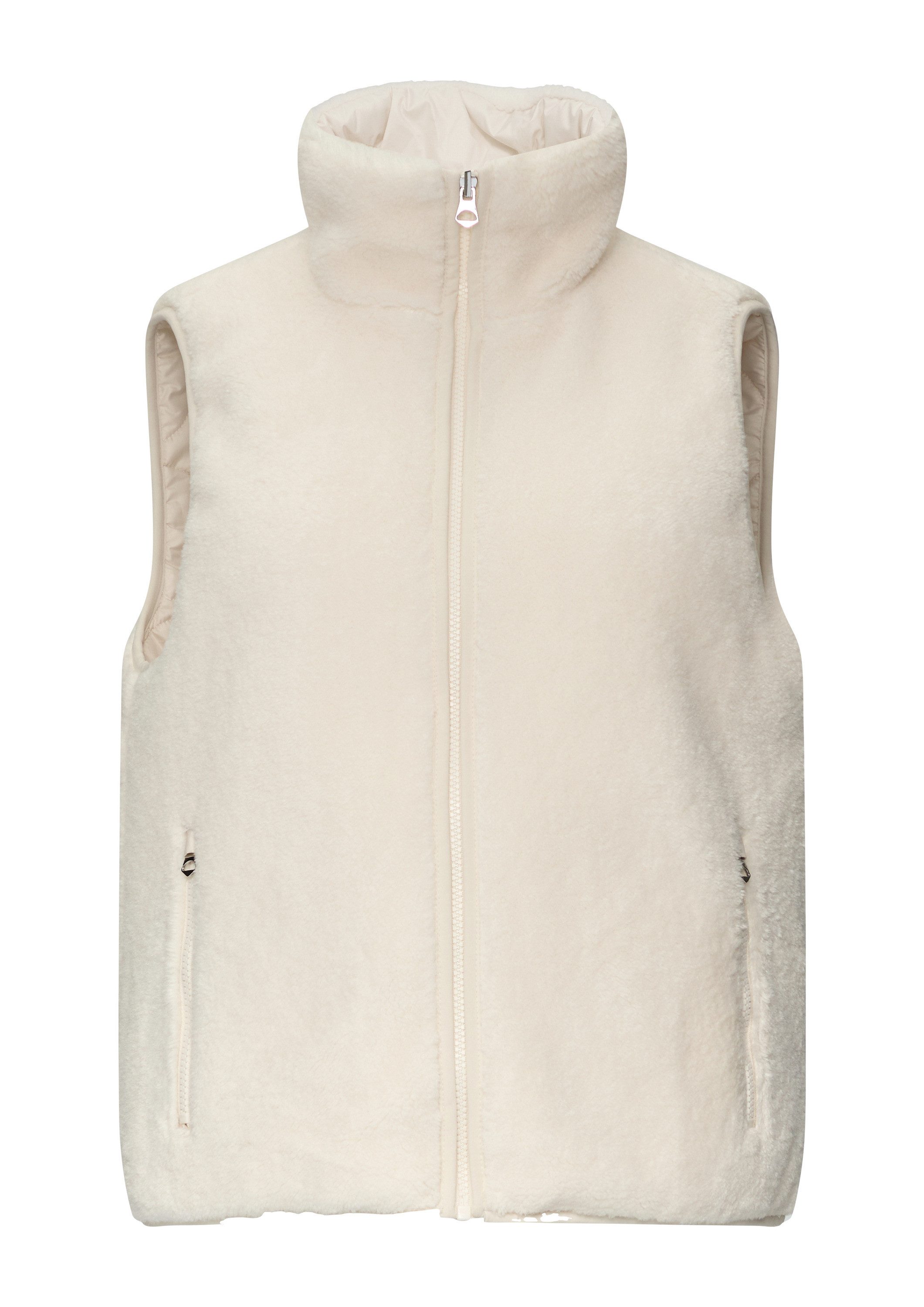 s.Oliver Outdoorjacke Outdoor-Weste Wendeweste mit Teddyplüsch