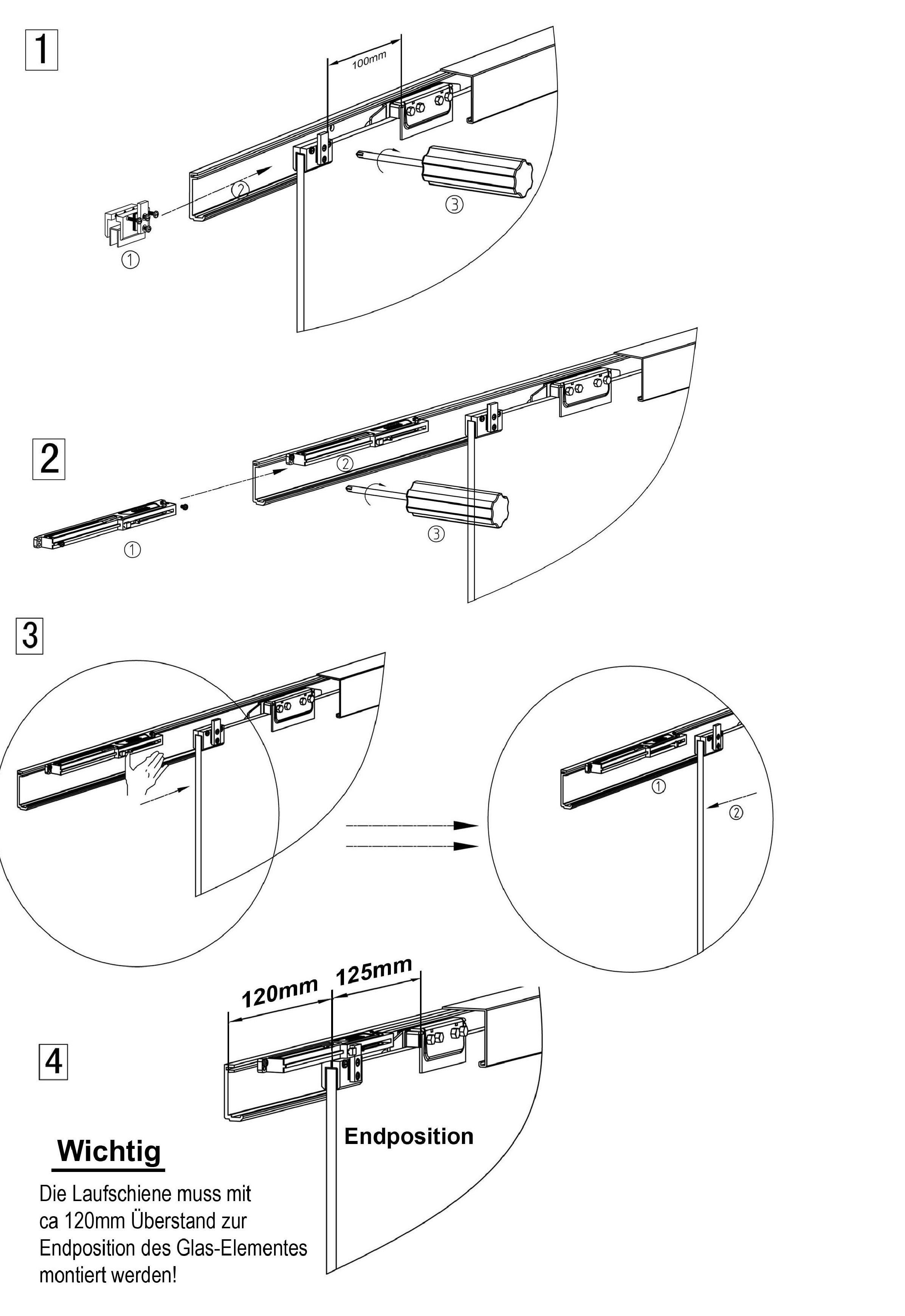 AMOD Glasschiebetür S-ASE /mit SoftClose Funktion günstig online kaufen