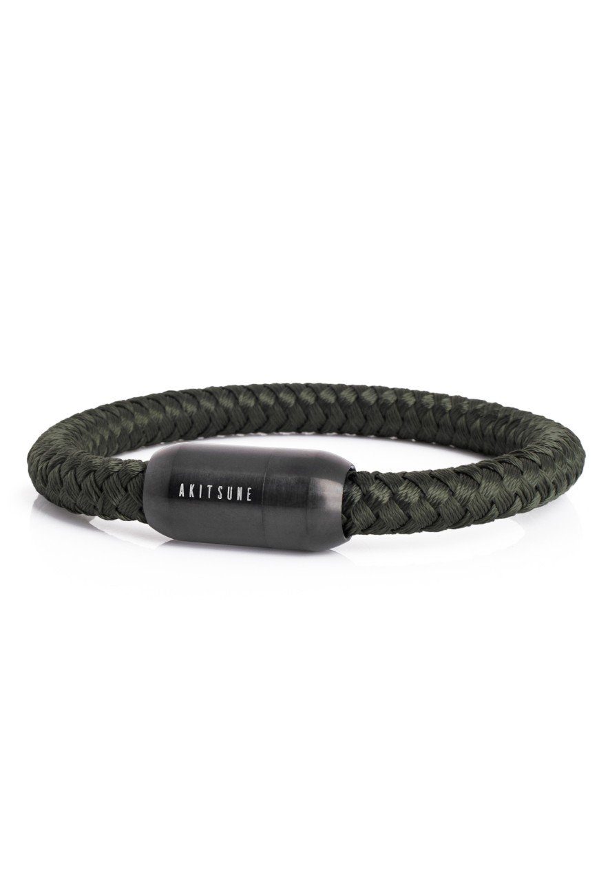 Armband Portus Nylonarmband Mattschwarz - Schwarz-Gelb 18cm