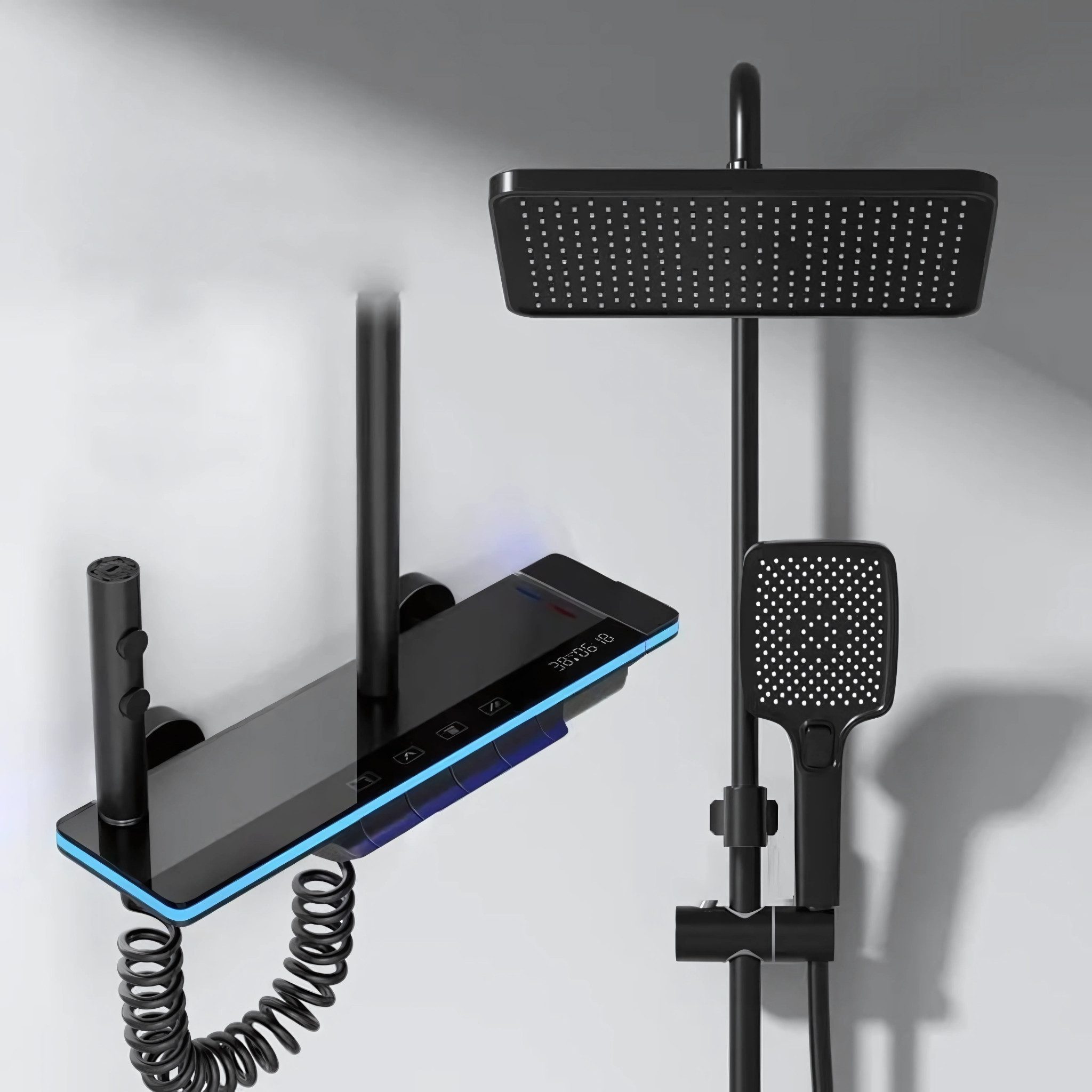 LuxaSteel Duscharmatur Duschsystem Regendusche mit Thermostat (Komplettset) günstig online kaufen