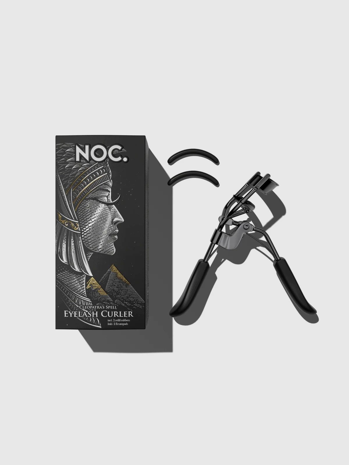 NOC. Cosmetics Wimpernzange Cleopatra's Spell, 1-tlg., Ergonomische Wimpernzange mit weichen Silikonpads