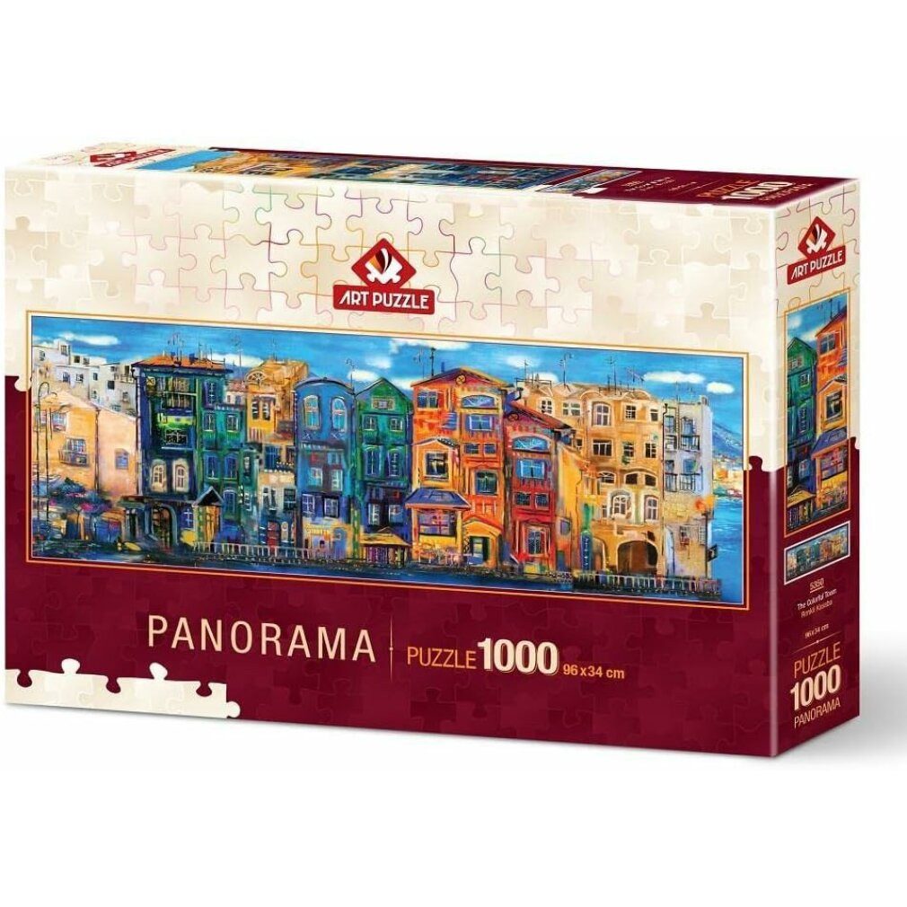 ART PUZZLE Puzzle Panoramapuzzle Bunte Stadt 1000 Teile, Puzzleteile