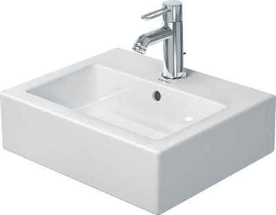 Duravit Waschbecken Vero, Handwaschbecken mit Überlauf, mit Hahnlochbank für Einlocharmatur