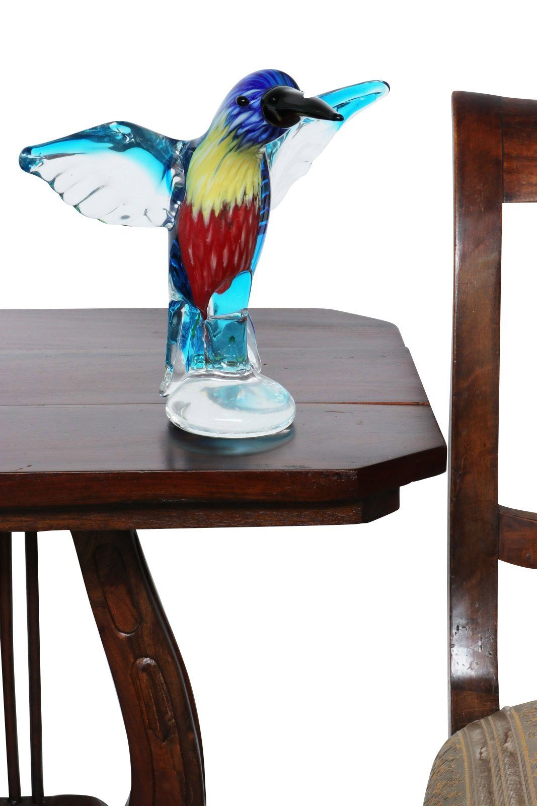 Aubaho Dekoobjekt Glasfigur Figur Skulptur Kolibri Vogel Glas Glasskulptur Murano Antik-