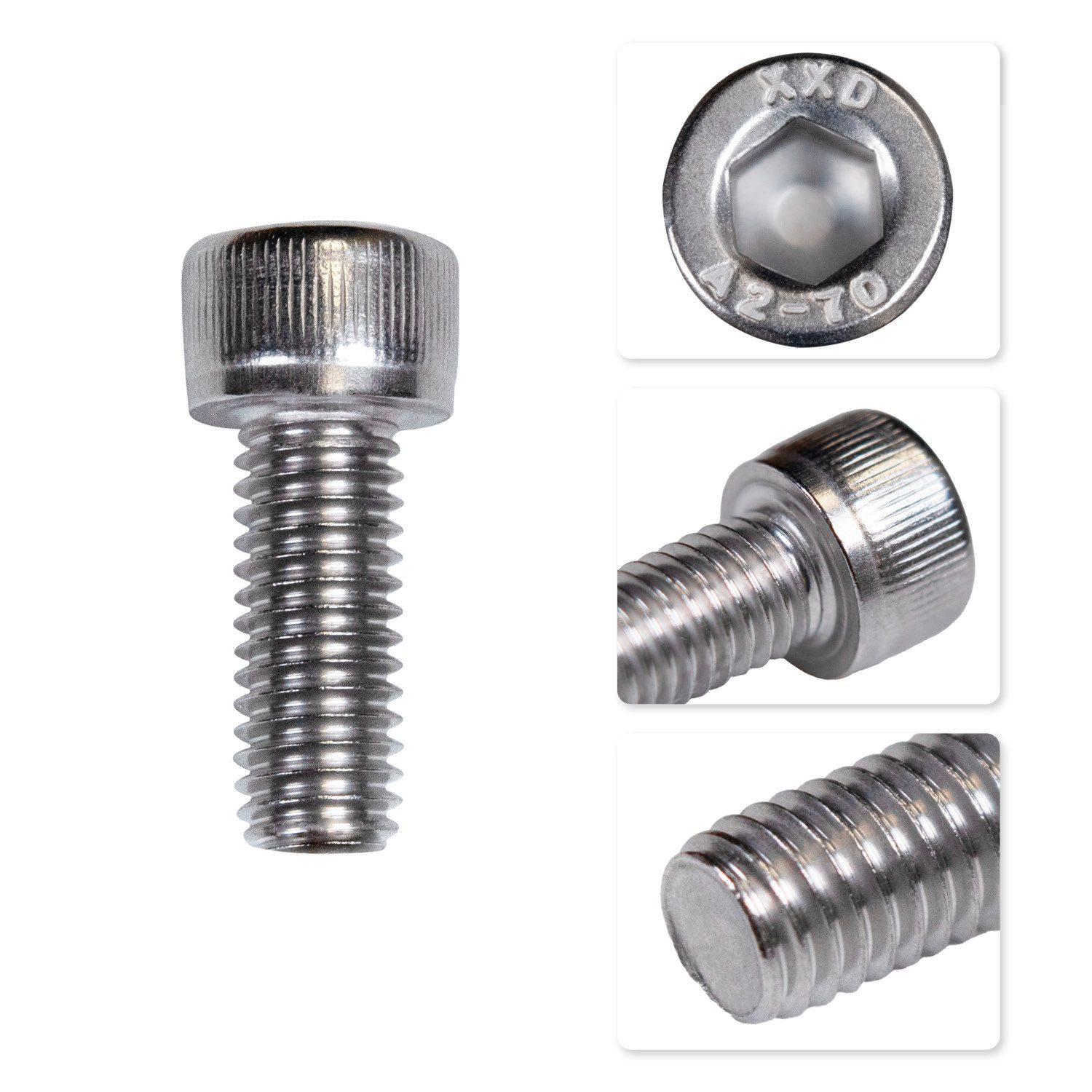 Schrauben-Set Zylinderschraube M8 Innensechskant DIN 912 8,0 x 25 mm - 100 Stück