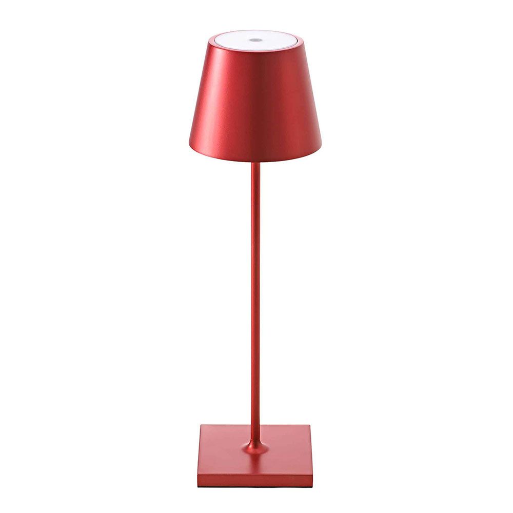 SIGOR Außen-Tischleuchte, LED-Leuchtmittel fest verbaut, Warmweiß, Außenleuchte LED Tischleuchte rot Touchdimmer Akku Tischlampe dimmbar