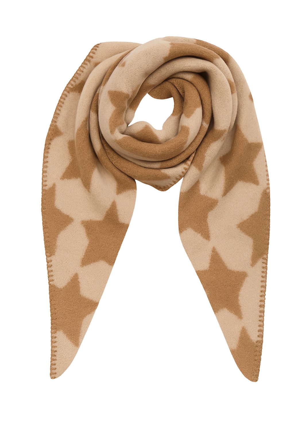 Faera Modeschal Flauschig mit Kontrastnaht, (1-St), 9428 in Sand günstig online kaufen