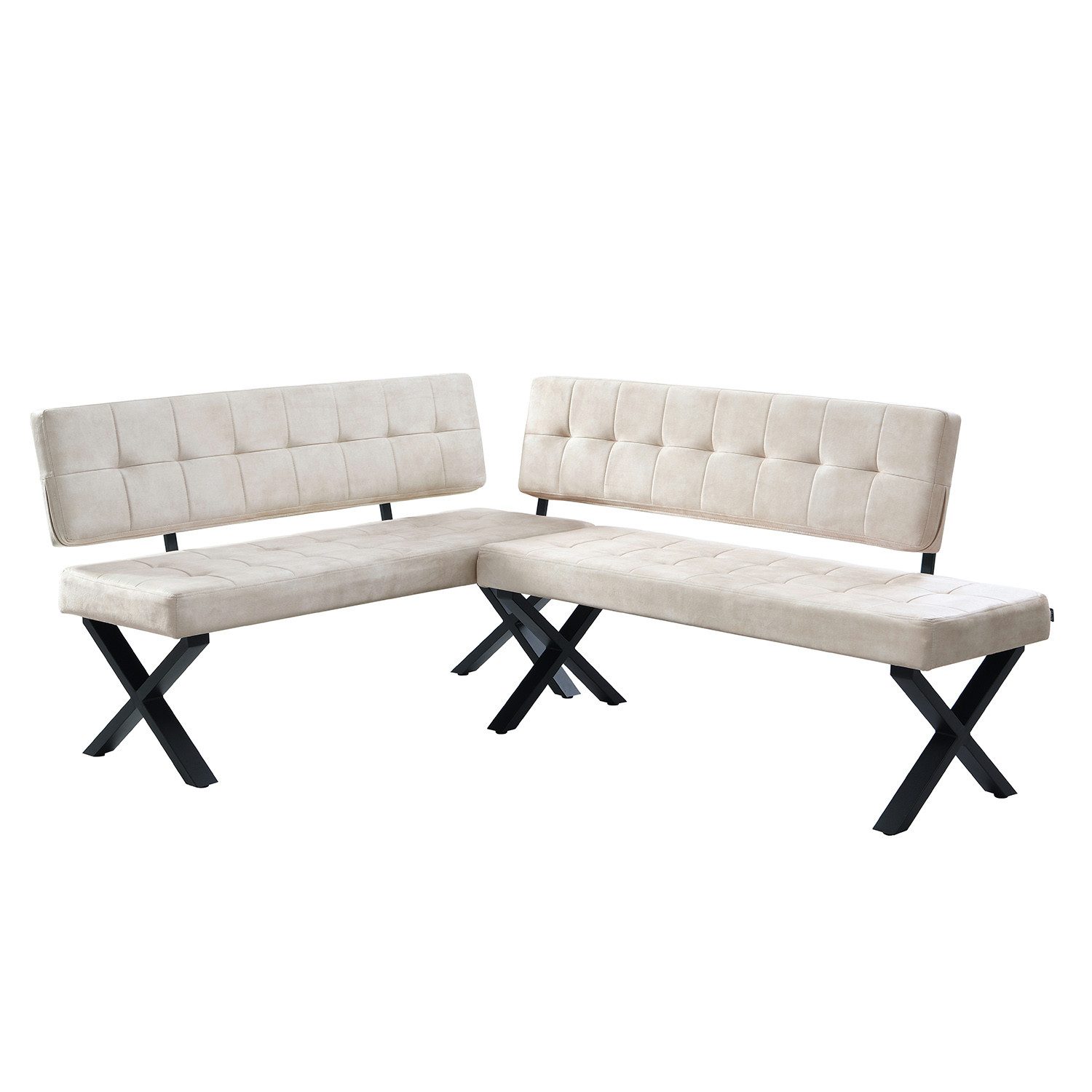 B&D home Eckbank EKA (2-St), beidseitig montierbar, gepolstert, mit Rückenlehne, verschiedene Maße