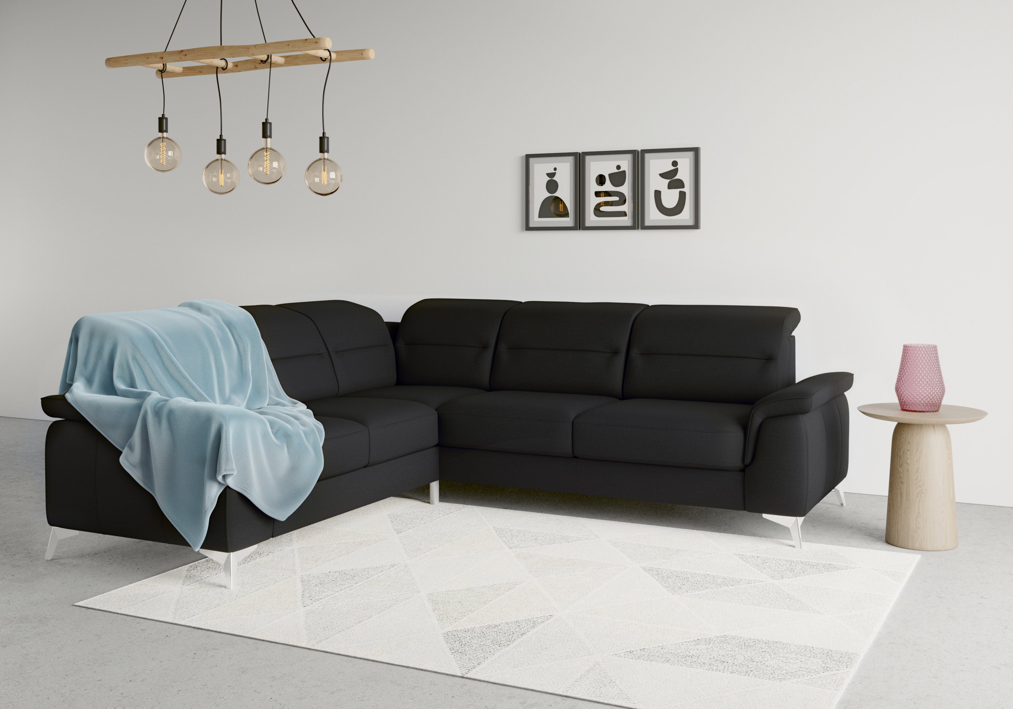 sit&more Ecksofa Kopfteilverstellung Sinatra, mit Armteilfunktion und optional