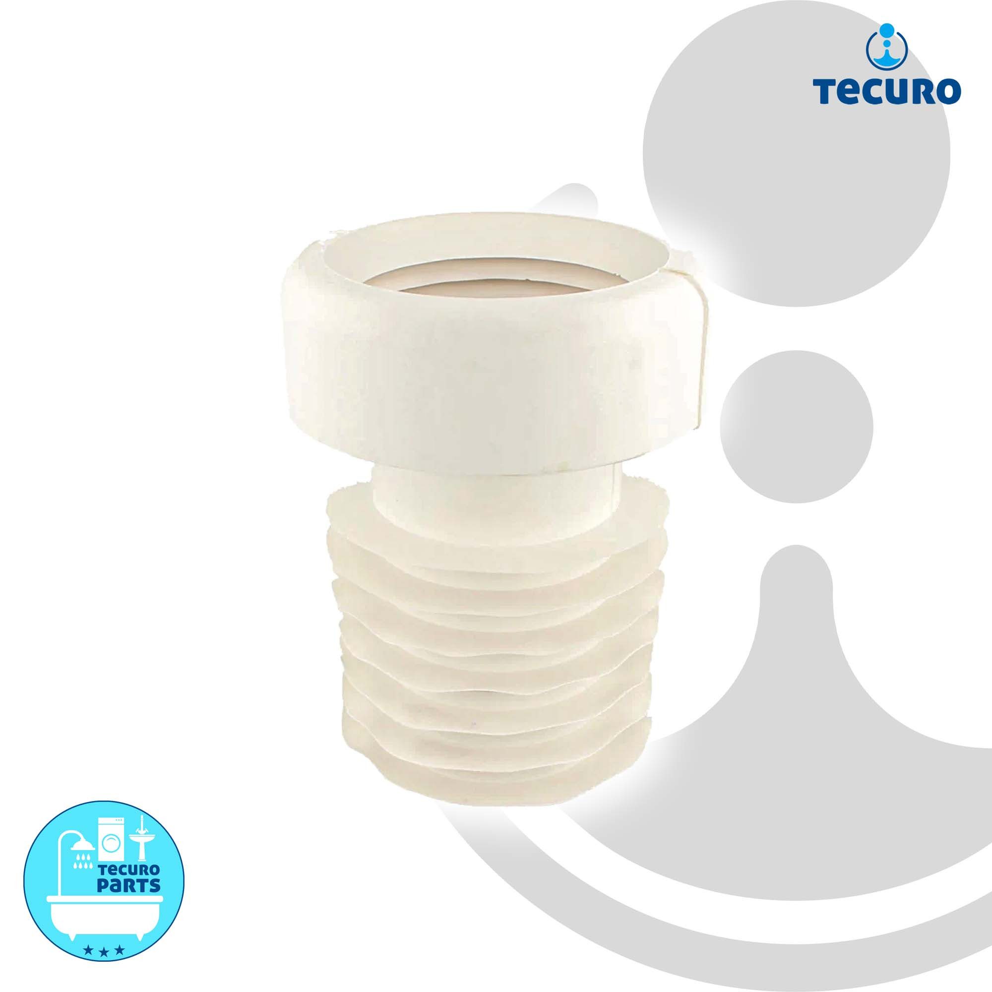 tecuro WC-Anschlussrohr WC-Ablauf-Anschlussstutzen, 170 mm, kürzbar, Ø 90/110 mm