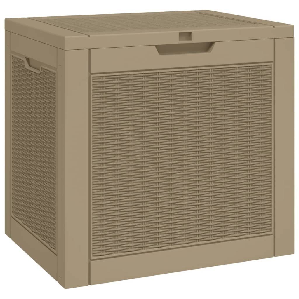 vidaXL Gartenbox Gartenbox Hellbraun 55,5x43x53 cm Polypropylen