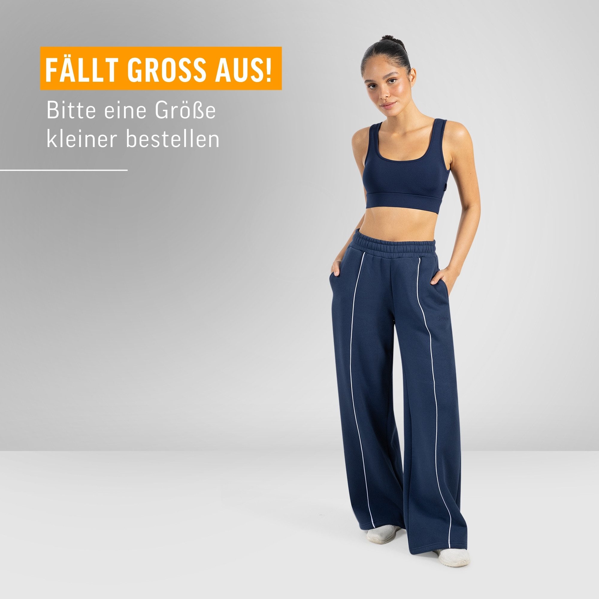 Smilodox Jogginghose Damen Siara, Bequeme Freizeithose mit Seitentaschen, Gym & Homewear Trainingshose mit verstellbarem Beinabschluss
