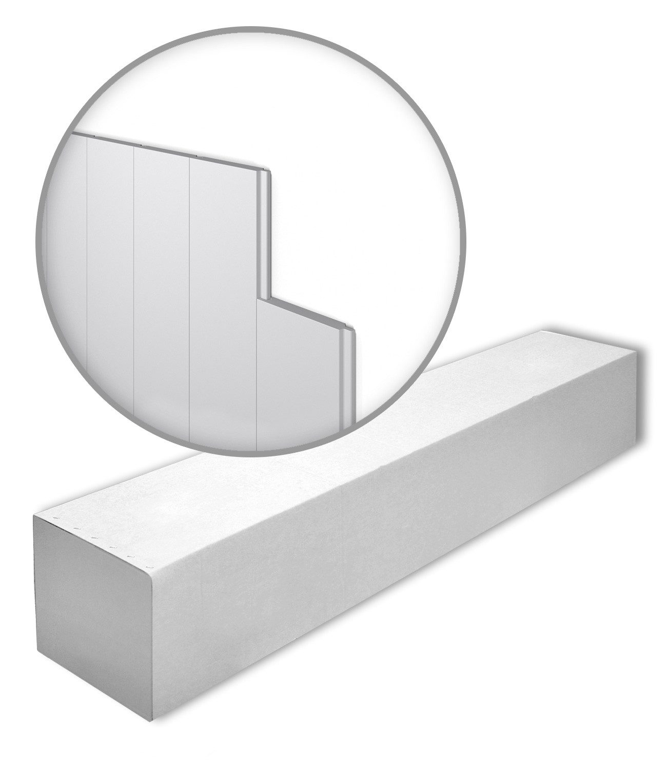 NOËL & MARQUET by nmc 3D Wandpaneel NMC WG2-box 3D Wandpaneele 1 Karton SET 8 Wandleisten 1,84 m2, BxL: 9.25x244 cm, 1.84 qm, (1 Karton SET, 8-tlg., Stuck-Wandpaneel, Zierelement, Dekorelement, Dekorpaneel) weiß, vorgrundiert